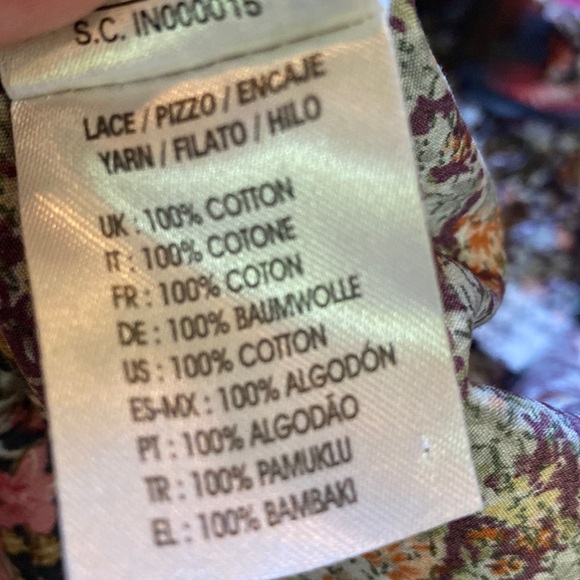 Diesel floral flutter sleeved and lace trimmed tank top, Women’s S/M - Picture 7 of 7